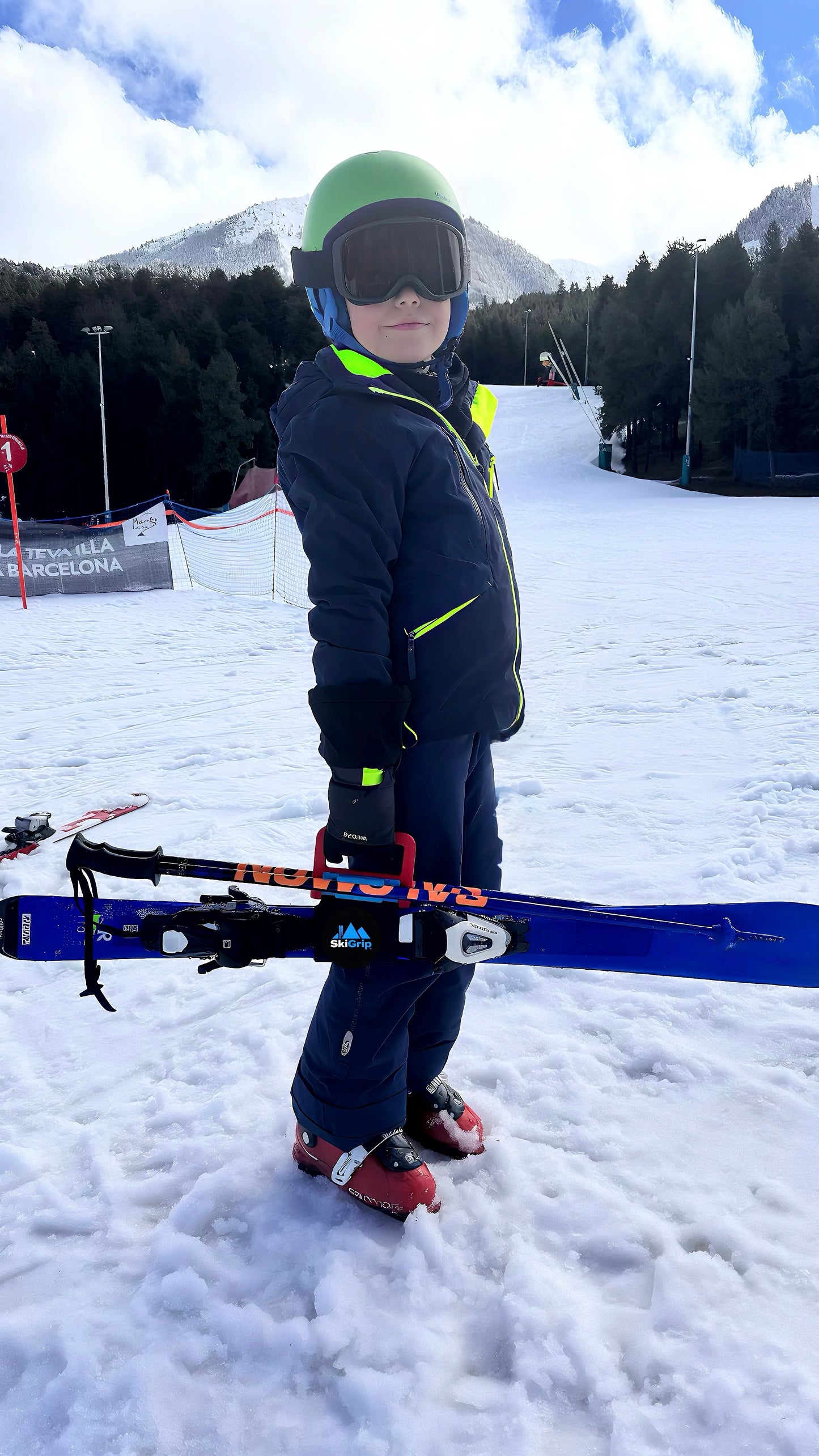 Porte-skis et bâtons Red SkiGrip.