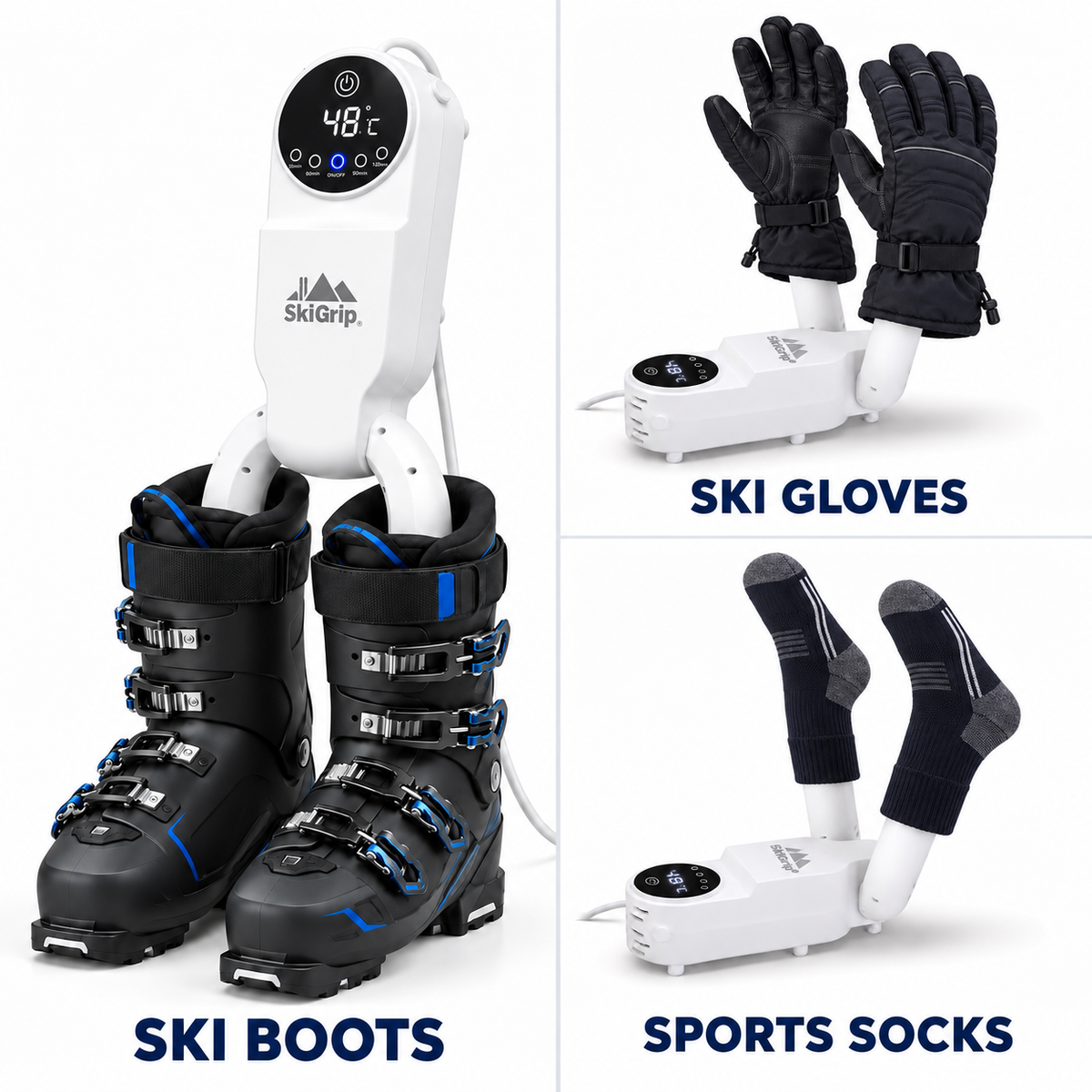SkiGrip Shoe Dryer | Botas de esquí y guantes